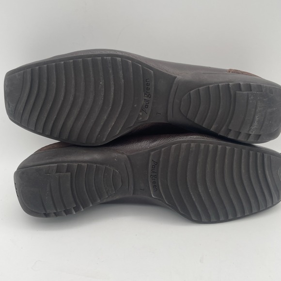 Paul Green Munchen Brown Leather Driving Wedge Loafer Slip On Shoes Womens 9 - Picture 8 of 9